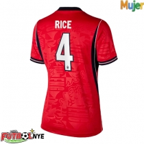 Camiseta Inglaterra Declan Rice #4 Visitante Equipación para mujer Mundial 2026 manga corta